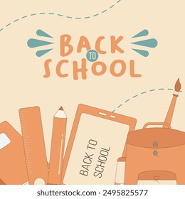 back to school design layour, usabiliy for square design