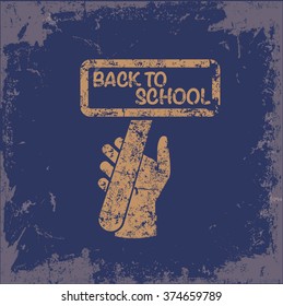 
Back to school design on old paper background,vector