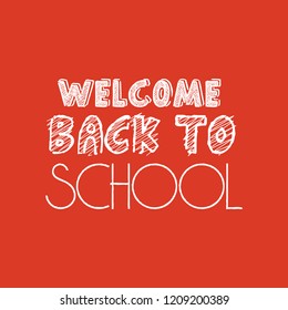 Back to School design with orange background vector