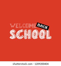 Back to School design with orange background vector