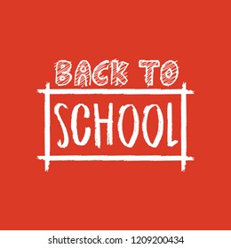 Back to School design with orange background vector