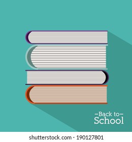 Back to school design over blue background, vector illustration