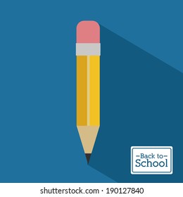 Back to school design over blue background, vector illustration