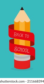 Back to school design over blue background, vector illustration
