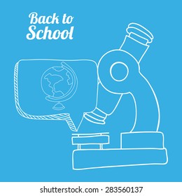 Back to School design over blue backgound, vector illustration 
