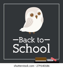 Back to school design over grey background, vector illustration