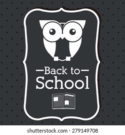 Back to school design over grey background, vector illustration