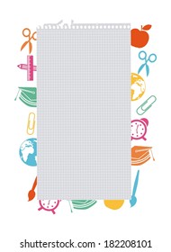 back to school design over white background, vector illustration