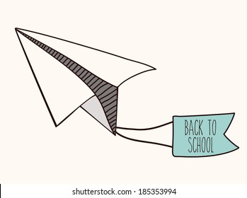 Back to school design over white background, vector illustration