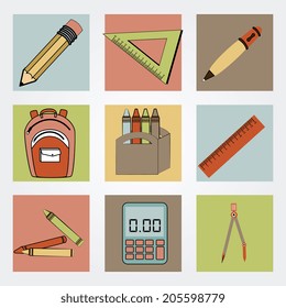 Back to school  design over white background, vector illustration