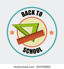 Back to school  design over white background, vector illustration