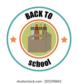 Back to school  design over white background, vector illustration