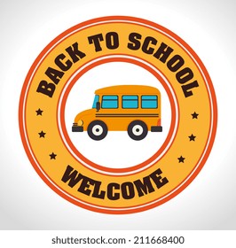 Back to school design over white background, vector illustration