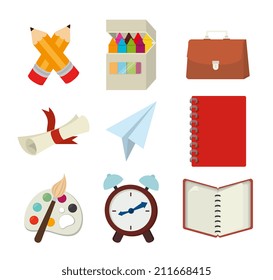 Back to school design over white background, vector illustration