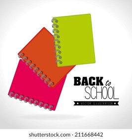 Back to school design over white background, vector illustration