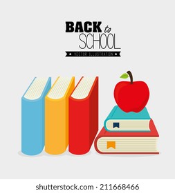 Back to school design over white background, vector illustration