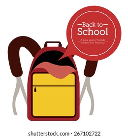 Back to school design over white background, vector illustration