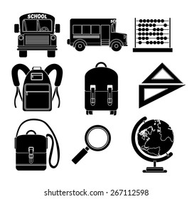 Back to school design over white background, vector illustration