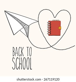 Back to School design over white background, vector illustration