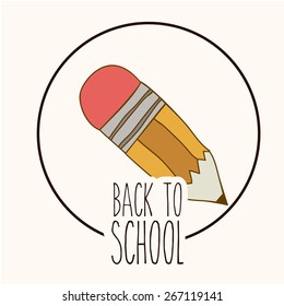 Back to School design over white background, vector illustration