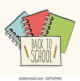 Back to School design over white background, vector illustration
