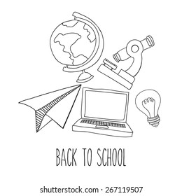 Back to School design over white background, vector illustration