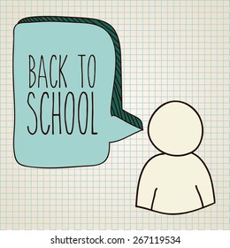 Back to School design over white background, vector illustration