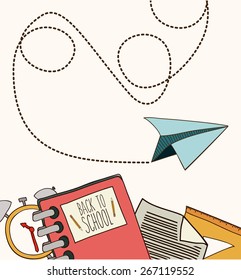 Back to School design over white background, vector illustration