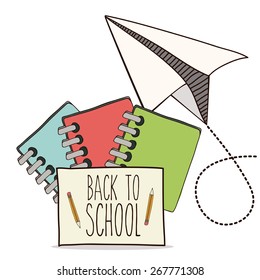 Back to School design over white background, vector illustration