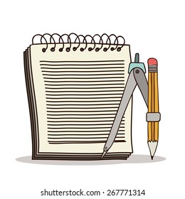 Back to School design over white background, vector illustration