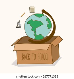 Back to School design over white background, vector illustration
