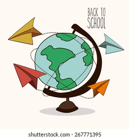Back to School design over white background, vector illustration