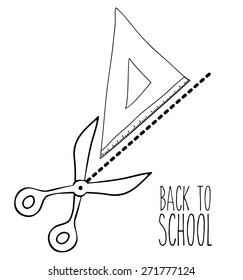 Back to school design over white background, vector illustration 