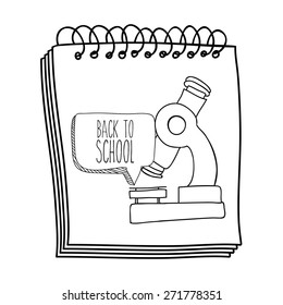 Back to school design over white background, vector illustration 