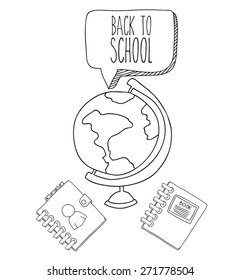 Back to school design over white background, vector illustration 