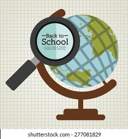Back to school design over white background, vector illustration