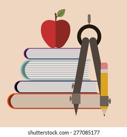 Back to school design over white background, vector illustration