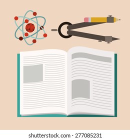 Back to school design over white background, vector illustration