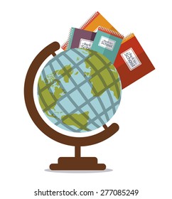 Back to school design over white background, vector illustration