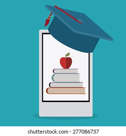 Back to school design over white background, vector illustration