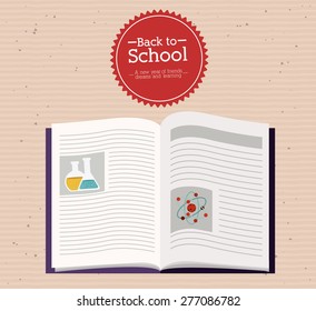 Back to school design over white background, vector illustration