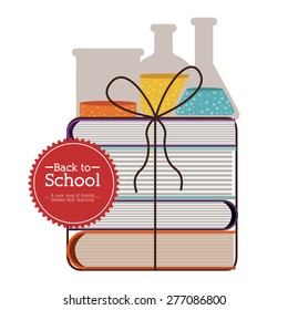 Back to school design over white background, vector illustration