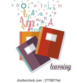 Back to school design over white background, vector illustration