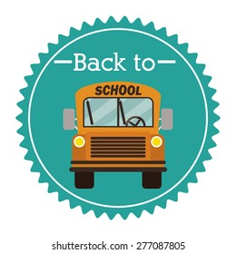 Back to school design over white background, vector illustration
