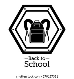 Back to school design over white background, vector illustration