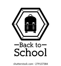 Back to school design over white background, vector illustration