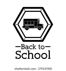 Back to school design over white background, vector illustration