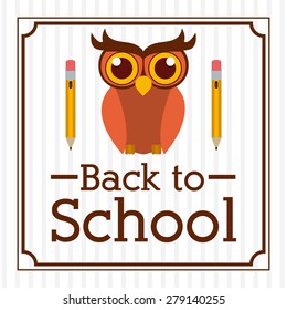 Back to school design over white background, vector illustration