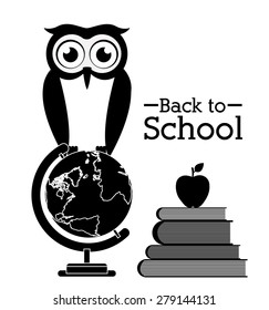 Back to school design over white background, vector illustration