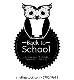 Back to school design over white background, vector illustration